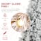 Glitzhome® 7.5ft Pre-Lit Flocked Full Pine Artificial Christmas Tree, Warm White LED Lights